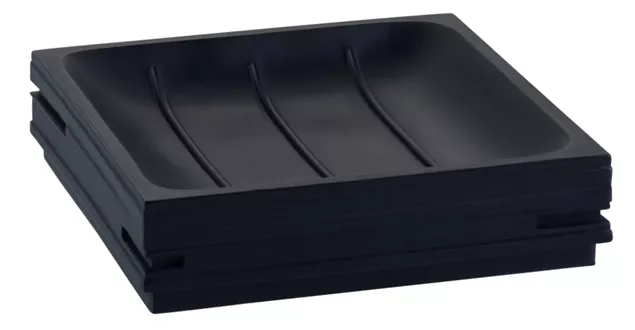 Seifenschale Quadrotto schwarz